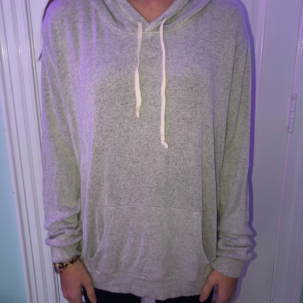 Brandy Melville grey hooded sweater